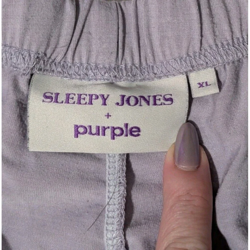 Sleepy Jones Purple Mattress Marina Pajama Set Softstretch Lilac Lavender XL